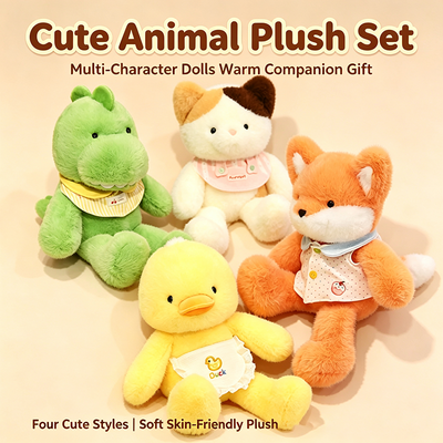 Cute Animal Plush Set