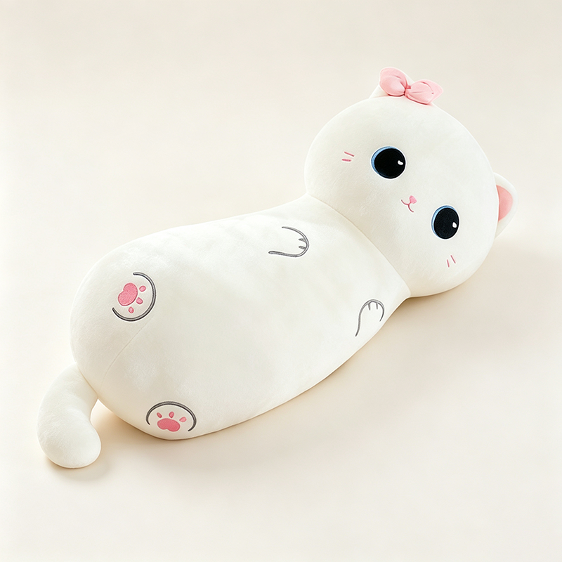 Long and cute cat throw pillow team