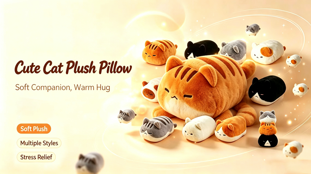 Lying Cat Pillow Plush