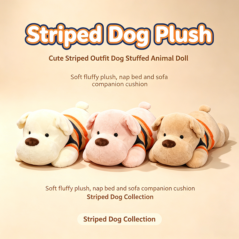 Striped Dog Plush