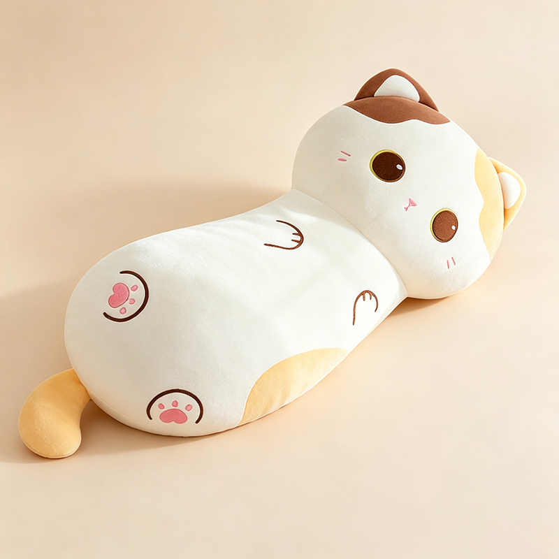 Long and cute cat throw pillow team