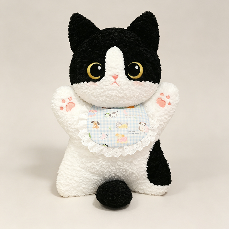 A group of plush cat dolls
